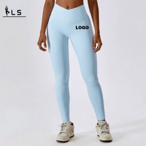 SC10103nahtloser fester Hintern Hebeleggings Sport ausgestoßener Yoga Hosen Scrunch Butt Flare Leggings