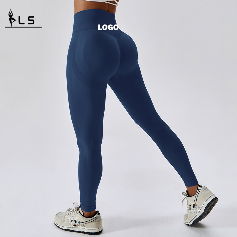 SC10126 Custom Label Fitness Yoganahtlose Hosen Leggings glänzende Spandex -Leggings für Frauen 2023