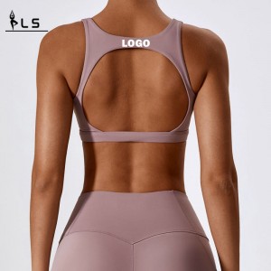 SC10169 Cross Back Yoga Sport Bra High Impact gepolstert Yoga Bra Hochqualität Frauen Training Sport Bra