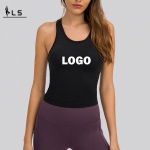 SC102510 Fitness Crop Tank Top Women \'s T-Shirts Rib Tank Top Women Yoga Fitness Fitness-Trainingspanzerweste Top Kleidung