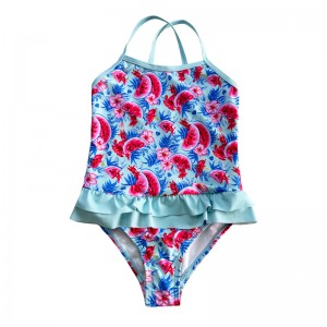 Dreieck einteiliger Wassermelonen-Druck-Badeanzug