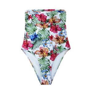 Sexy trägerloser Druck ethnischer einteiliger Teil